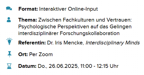 Zwischen Fachkulturen und Vertrauen